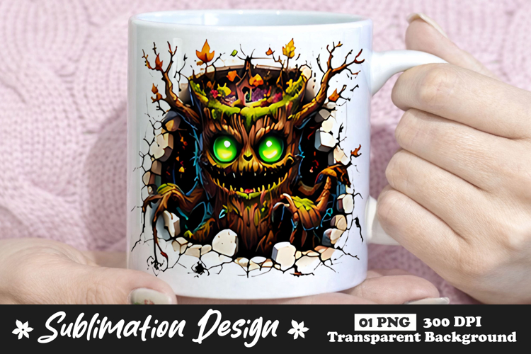 Haunted Tree Monster Clipart Sublimation PNG