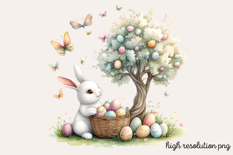 Easter Egg Tree Clipart PNG