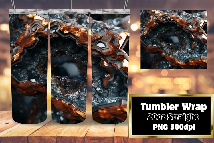 3D Agate Geode Wrap for 20oz Tumblers