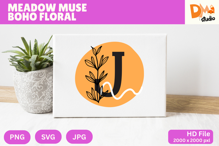 Floral Monogram Letter Svg
