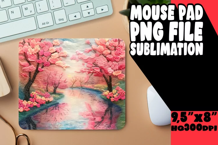 Fresh 3D Summer Landscape for Mouse Pad