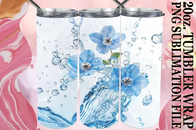 Tranquil Tide: Sublimation Wrap - 20oz Tumbler