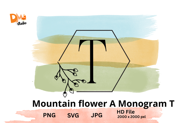 Mountain Flower Monogram