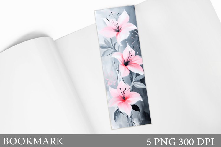 Floral Bookmark Design. Flowers Bookmark Sublimation example image 1