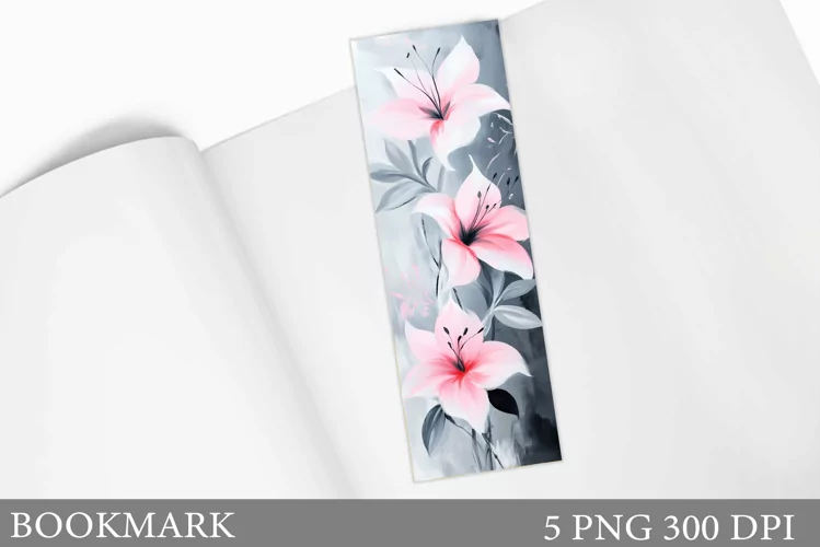 Floral Bookmark Design. Flowers Bookmark Sublimation