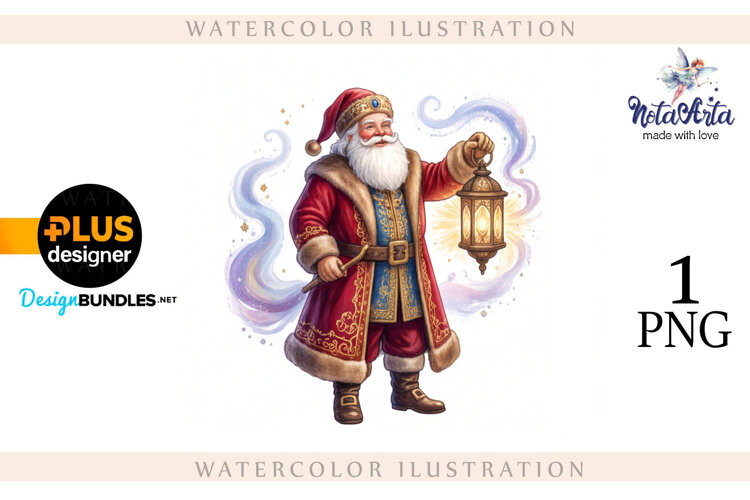 Christmas Santa in Elegant Attire example image 1