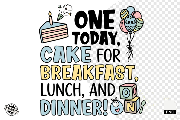 1st Birthday Sublimation PNG - Baby PNG - Birthday PNG example image 1