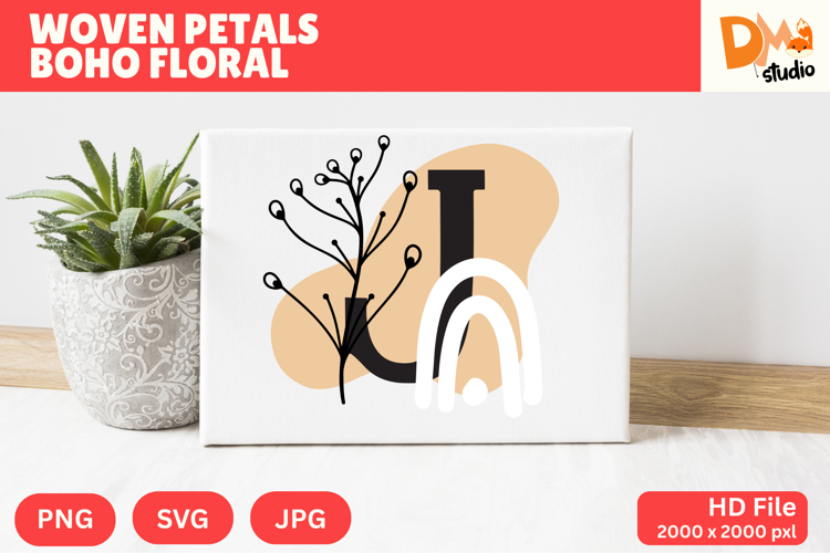 Floral Monogram Letter Svg Image 24