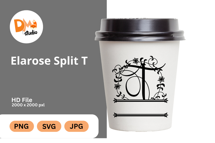 Split Floral Svg Image 16