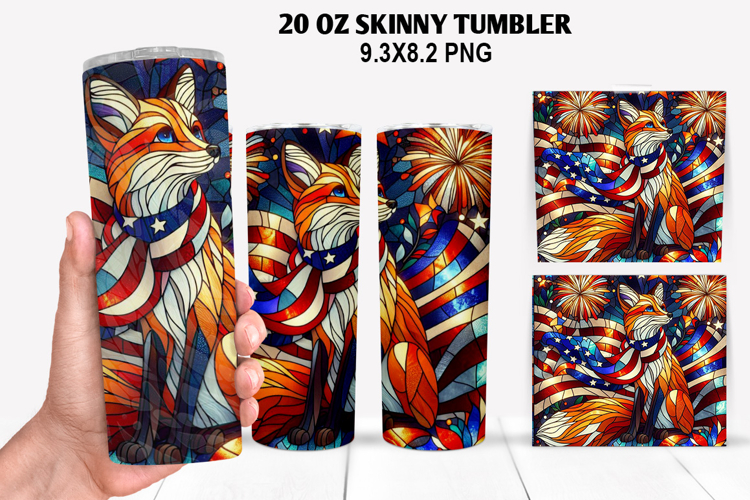 Skinny Tumbler 20oz Wrap Design,4th of july Tumbler PNG