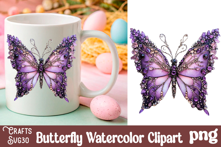 Watercolor Butterfly Clipart Image 24