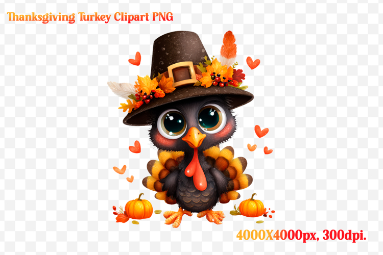 Funny Thanksgiving Turkey Clipart PNG