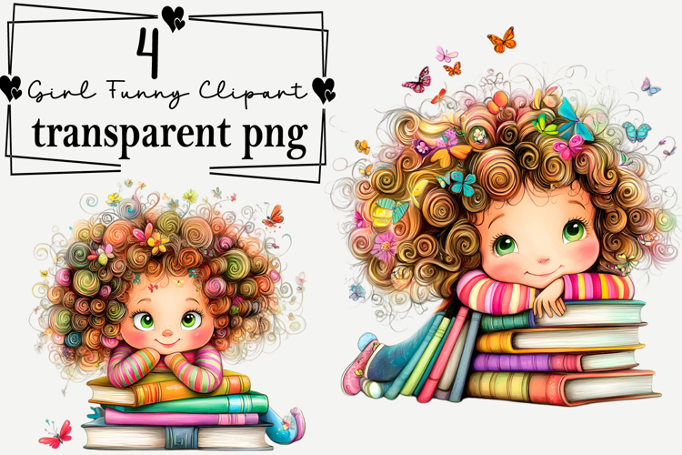 Cute Girl Clipart Image 2