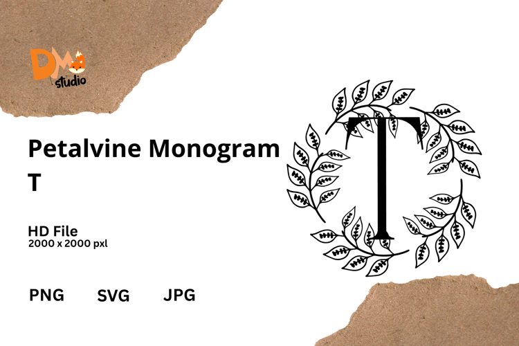 Floral Monogram Letter Svg Image 4