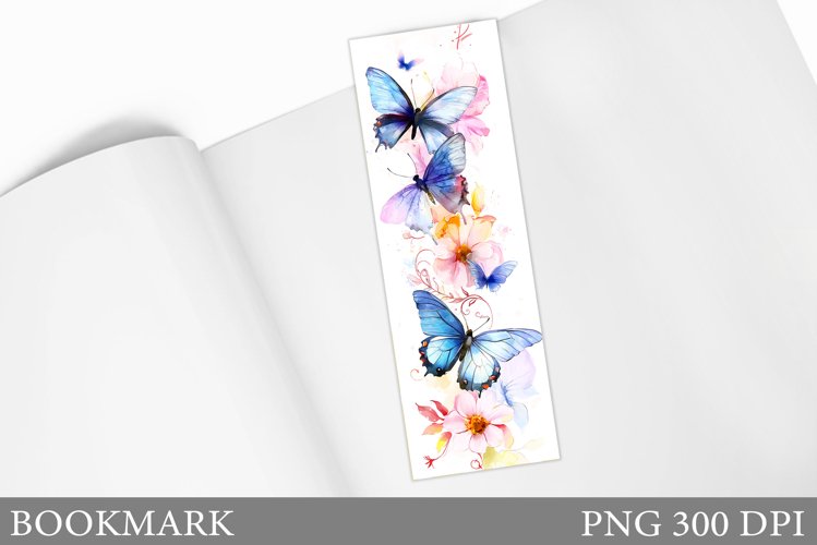 Butterfly Bookmark Sublimation. Butterflies Bookmark Design example image 1