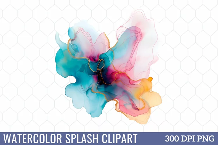 Watercolor Splashes Clipart
