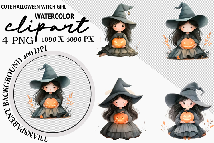 Cute Witch Clipart Image 6