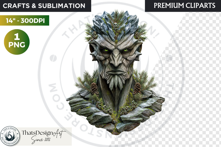 Fantasy Forest Spirit Clipart PNG, Enchanted Nature God