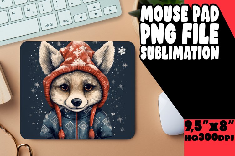 Snow-Capped Animal Wonders - Watercolor Mouse Pad