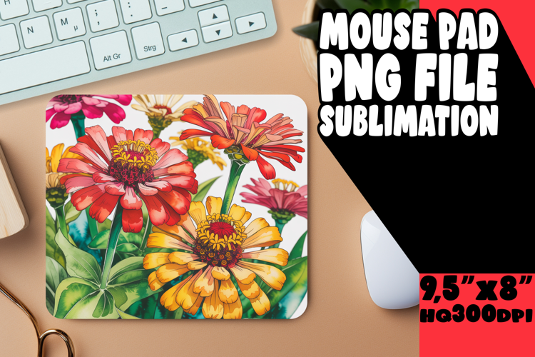 CHEERFUL MOUSE PAD INSPIRATIONAL PNG, Flowers