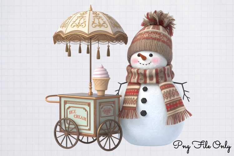 Christmas Snowman Clipart Image 16