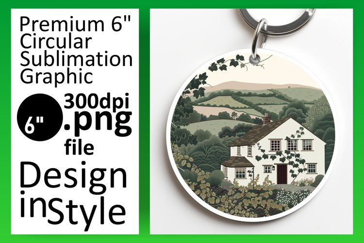 Landscape Sublimation Circle - Keychain and Coaster