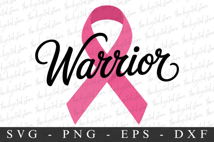 Pink Ribbon Warrior | Breast Cancer SVG | Pink Ribbon