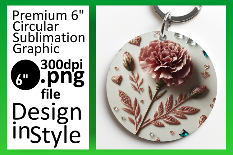 Lovely Round Design for Car Coasters , 3D Flower
