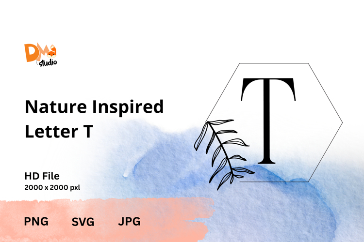 Leaf Monogram Svg Image 7