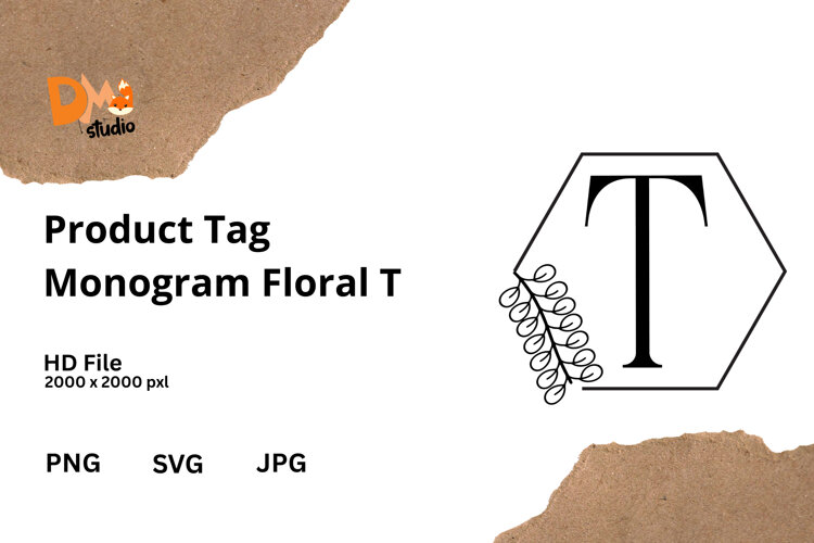 Product Tag Monogram Floral (6058891)