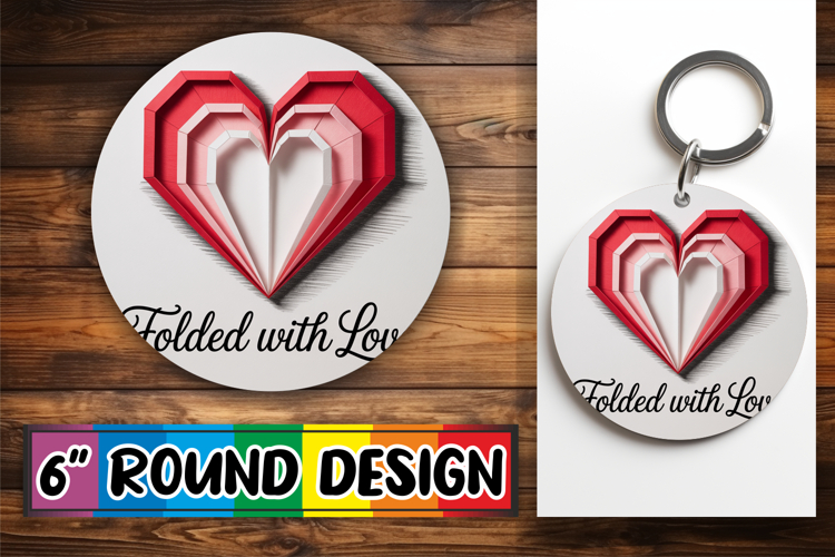 Cheerful Round Design Sublimation PNG, Heart Quote