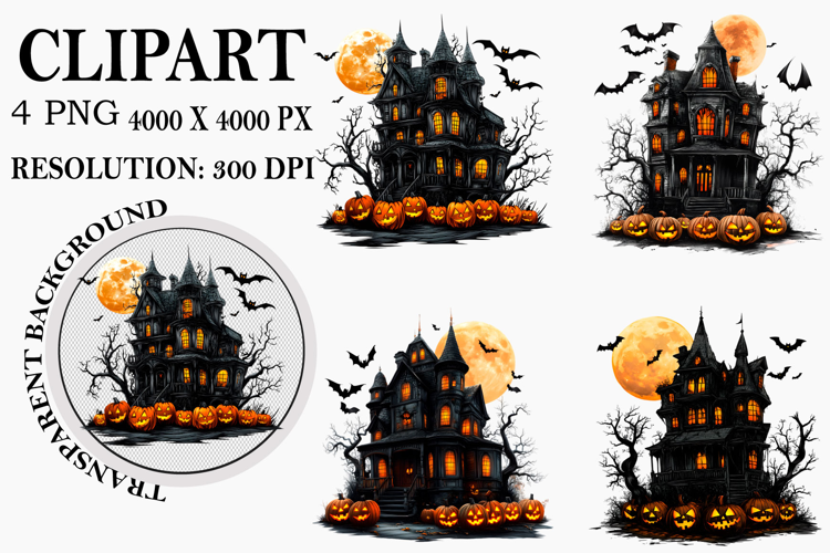 Halloween Sublimation Clipart Watercolor PNG