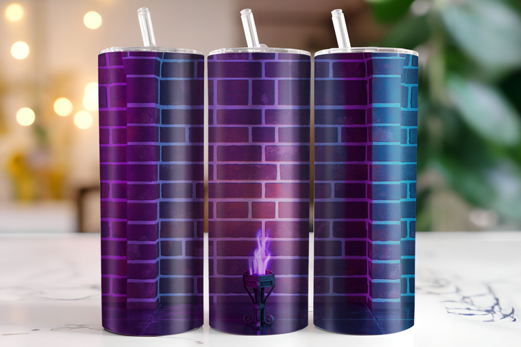 Neon Brick Tumbler Wrap | Sublimation | Tumblers