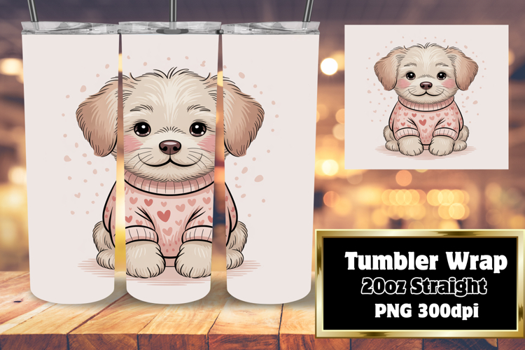 LUXE PNG Tumbler Design 20oz , Valenines Animals