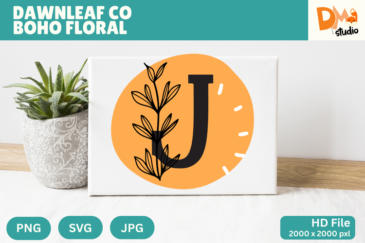 Floral Monogram Letter Svg Image 16