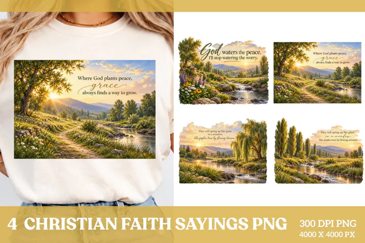4 Inspirational Christian Quotes PNG