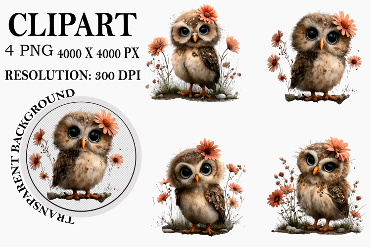 Whimsical Spring Animals Clipart Watercolor PNG