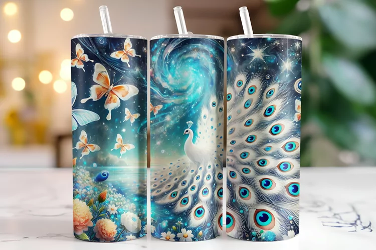Peacock Tumbler Wrap | Sublimation | Tumblers