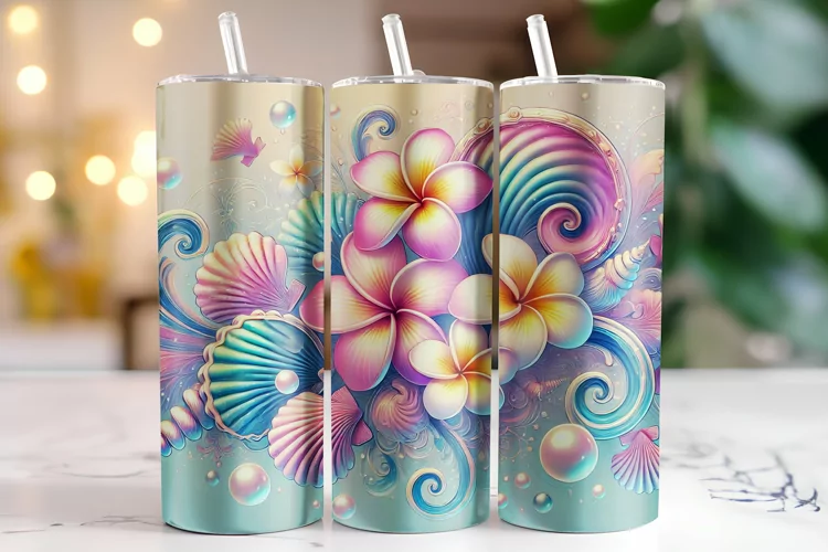 Flowers Tumbler Wrap | Sublimation | Tumblers