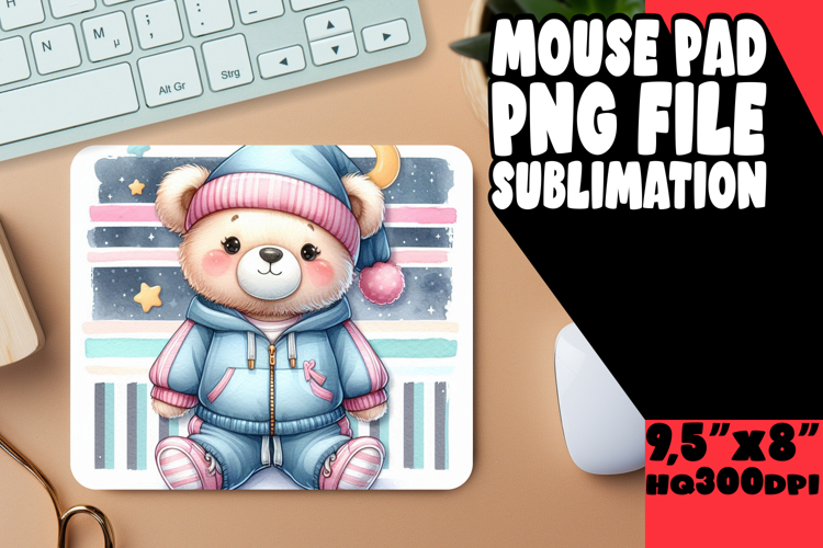 CHEERFUL MOUSE MAT GIFT INSPIRATION, Teddy Bear