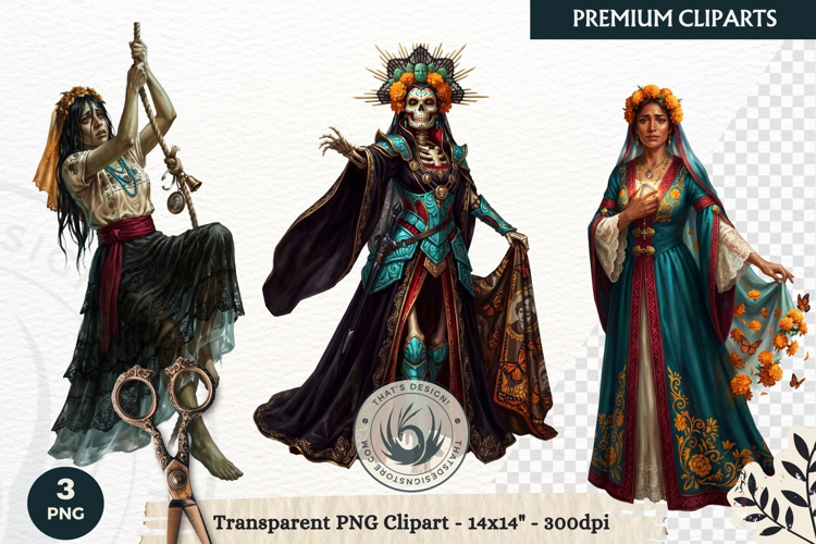 The Marigold Veil Day of the Dead Fantasy RPG Clipart