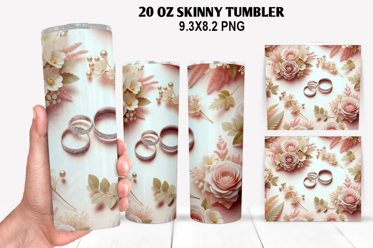 Valentine Skinny Tumbler 20oz Wrap Design, Valentine Tumbler