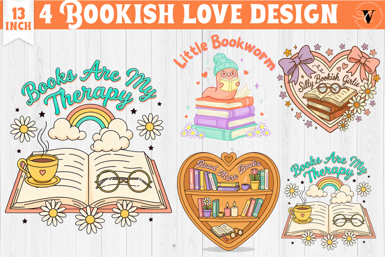Bookish Sublimation designs | Cute Reading Book Lover png