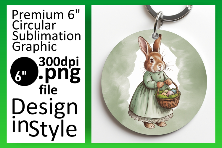 Creative Round Design for Coasters , Easter Bunny