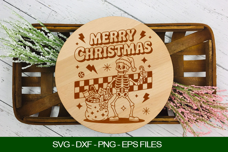 Merry Christmas Gnome Cutting Board SVG