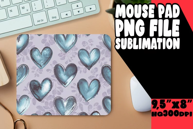 Joyful Desk Pad Sublimation Style, Heart