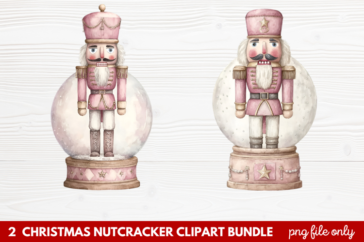 2 Christmas Nutcracker Clipart | Festive Holiday Nutcracker