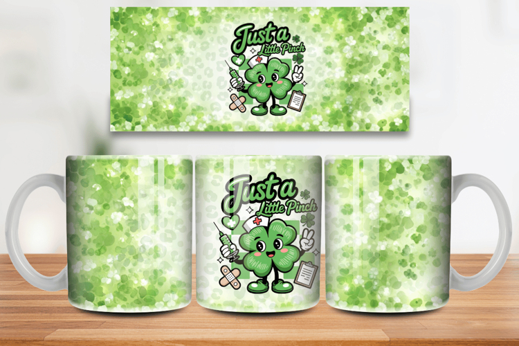 Just a Little Pinch Mug Wrap PNG Sublimation Design