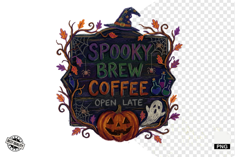 Halloween Coffee Signs PNG