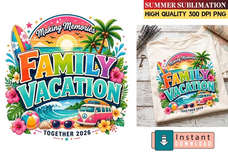 Making Memories Family Vacation together 2026 Shirt Png